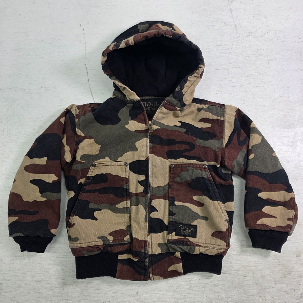 Walls Blizzard Pruf Camp Canvas Work Hunting Jacket Youth Boys Kids Sz S‎ (6/7)